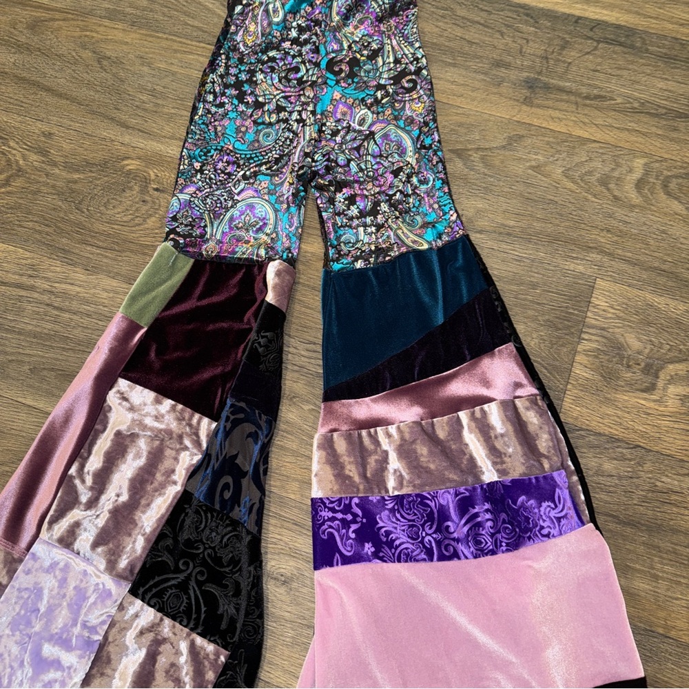 Lux Muse Patchwork Bell Bottom Pants - image 3